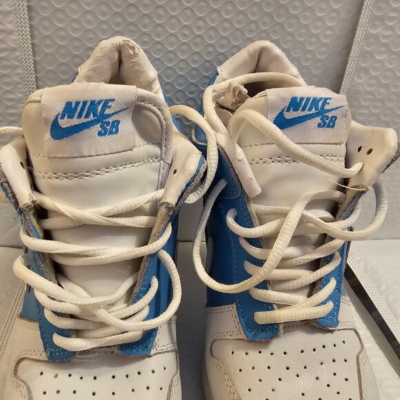 Custom Nike SB Dunk High Heels Blue & White Size US 7 | 4.5" Heel - Picture 5 of 16